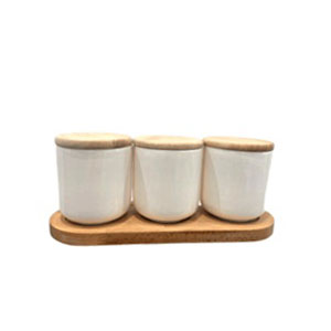 Tall jar set (3-piece) with tray Tall jar set (3-piece) with tray